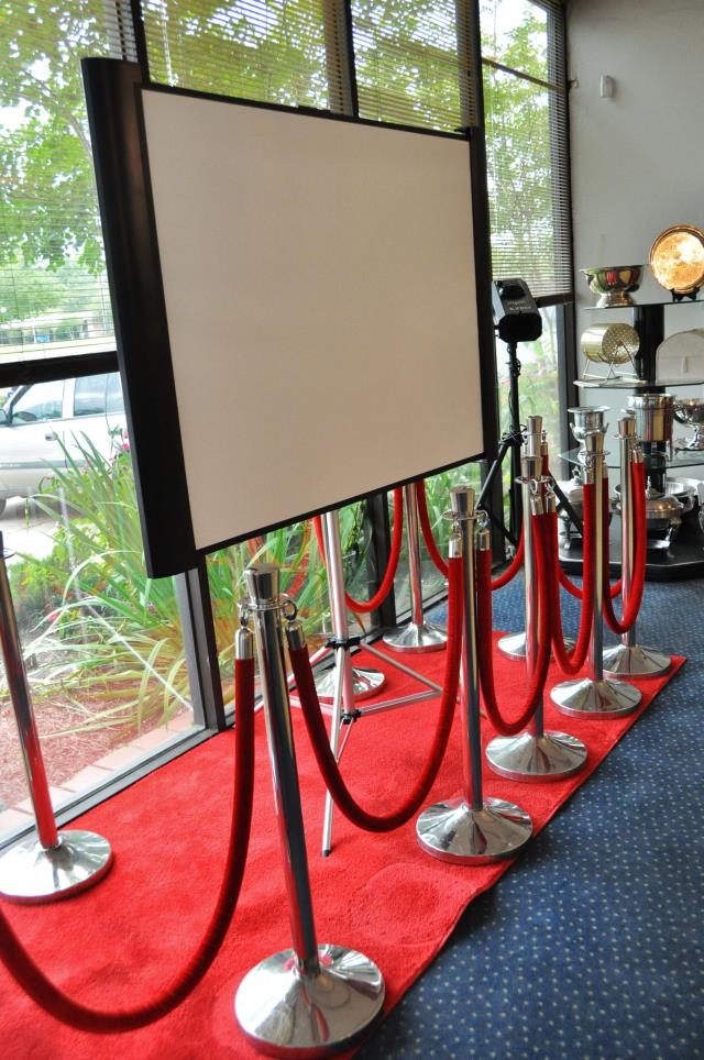 Rental store for SILVER STANCHIONS SET W  RED ROPE in Covington LA